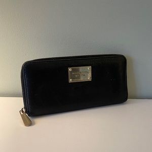 Michael Kors Black Leather Large Wallet